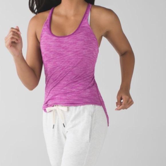 Lululemon What the Sport Singlet Heathered Plum - Picture 3 of 6